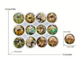 Molde silicona 12 dijes redondos resina 